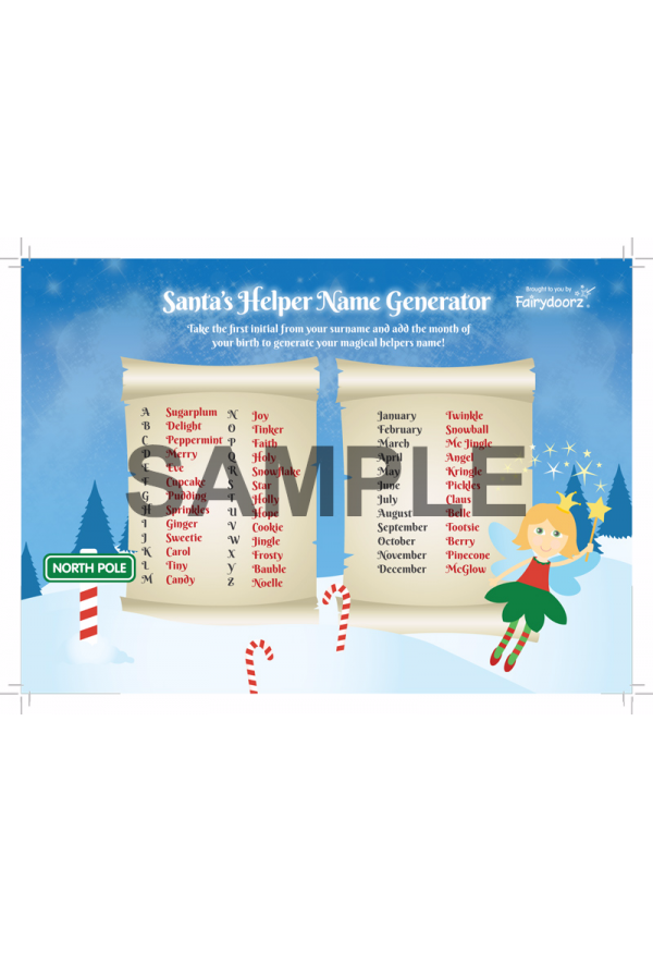 FREE Santas little Fairy helper Name Generator for your Fairydoorz